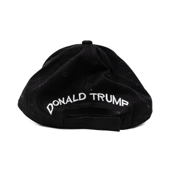 Trump 2020 American Flag Baseball Cap Adjustable Cotton Black - Picture 3 of 5
